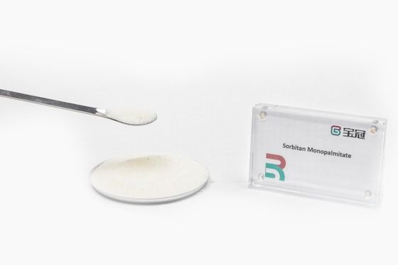 Monopalmitato de sorbitano ou palmitato de sorbitano Fórmula molecular C22H42O6 Sólido granular amarelo claro Valor HLB 6.7 Estabilizador Espessante lubrificante suavizante Agente de acabamento dispersan